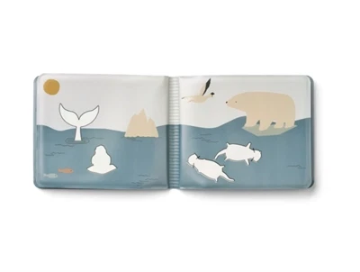 Liewood Waylon vandbog i blå nuance med havdyr