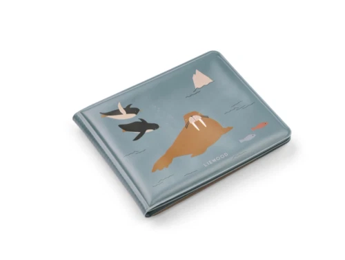 Liewood Waylon vandbog i blå nuance med havdyr