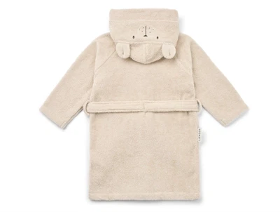 Liewood Lily isbjørn badekåbe i råhvid nuance med hætte