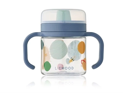 Liewood Kylo drikkekop i universe / classic navy med planet-print og håndtag