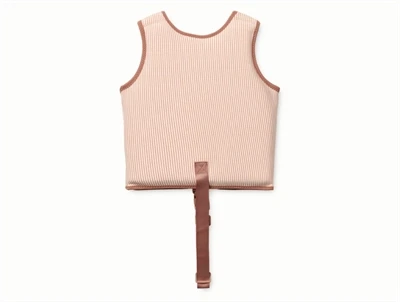Liewood Dove seersucker svømmevest med striber i pale tuscany nuance set bagfra
