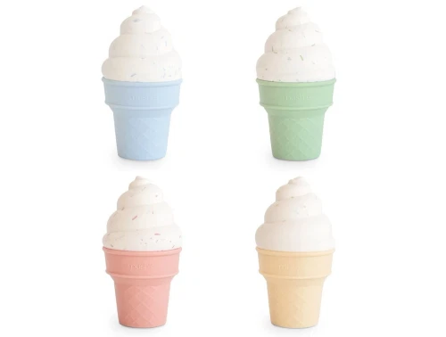 Mushie Mix & Match Ice Cream Toy Set med fire is i silikone
