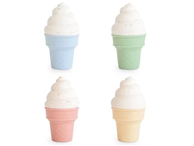 Mushie Mix & Match Ice Cream Toy Set med fire is i silikone