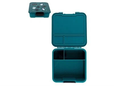 MontiiCo Bento 3 snackboks i grøn med gamingprint og tre rum
