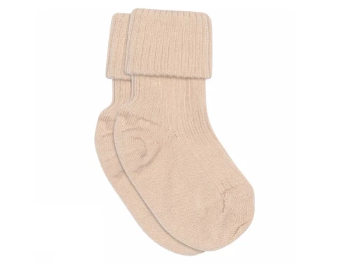 MP uldstrømper rose dust melange med ribkant