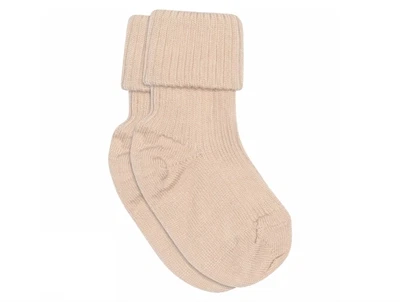 MP uldstrømper rose dust melange med ribkant