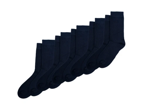 MiniPop bambus strømper 5-pak i navy med rib og sømløs tåsøm