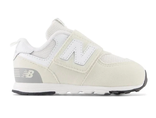 New Balance 574 prewalker sneaker til baby i grå nuance med velcrolukning