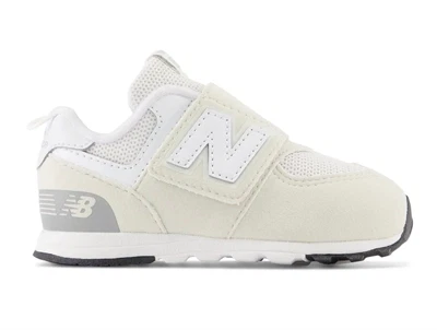 New Balance 574 prewalker sneaker til baby i grå nuance med velcrolukning