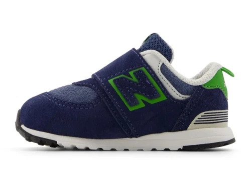 New Balance 574 sneaker i navy/alpine green med velcro