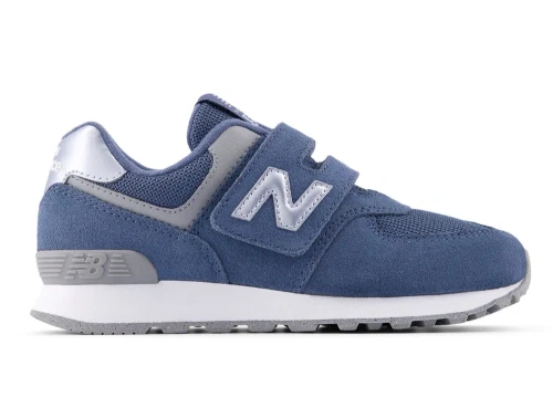 New Balance 574 sneaker blå med velcrolukning
