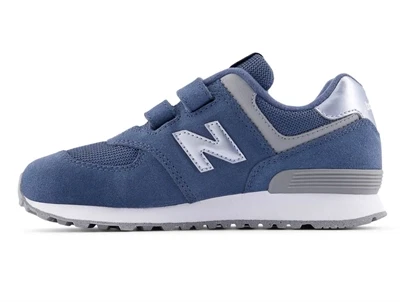 New Balance 574 sneaker blå med velcrolukning