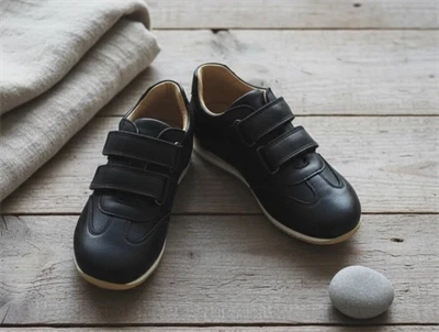 Pom Pom sneaker sort med velcro