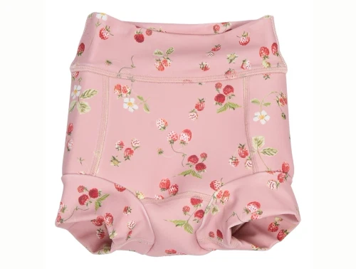 Petit Piao swimble diaper i rosa strawberry print forside