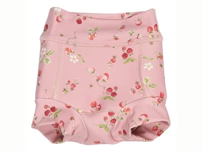 Petit Piao swimble diaper i rosa strawberry print forside