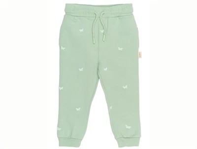 Petit Piao sweatpants i lysegrøn med butterfly broderi forfra