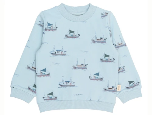 Petit Piao sweatshirt lyseblå med både forfra