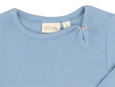 Petit Piao bodystocking lyseblå detalje hals