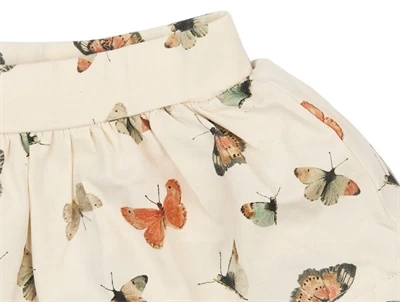 Petit Piao nederdel råhvid med butterfly print detalje
