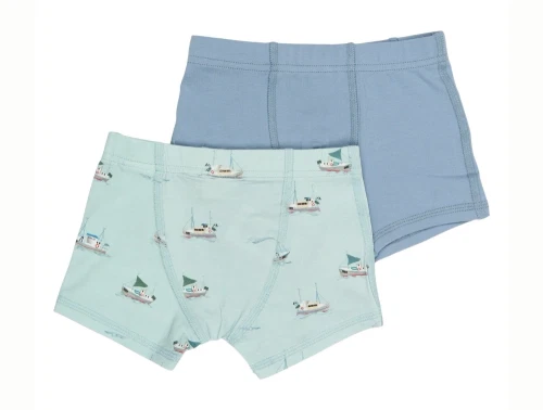 Petit Piao boxershorts 2-pak lyseblå med både