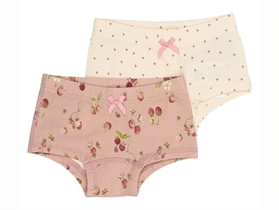 Petit Piao hipsters 2-pak rosa jordbær forfra