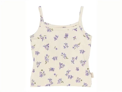 Petit Piao undertrøje råhvid med violprint