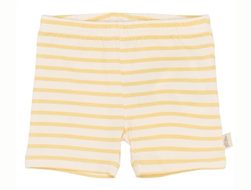 Petit Piao bike shorts råhvid med gule striber forfra