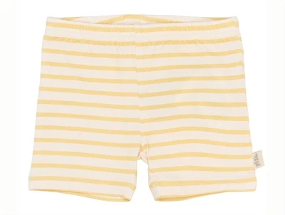 Petit Piao bike shorts råhvid med gule striber forfra