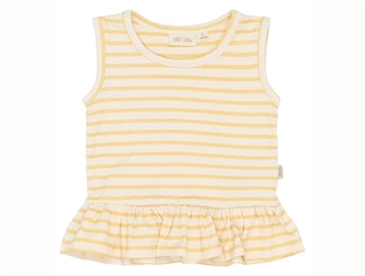 Petit Piao top råhvid med gule striber forfra