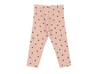 Petit Piao leggings rosa med hjerter set bagfra