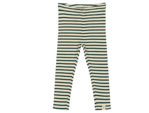 Petit Piao leggings dark sea stribet set forfra
