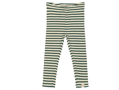 Petit Piao leggings dark sea stribet set forfra