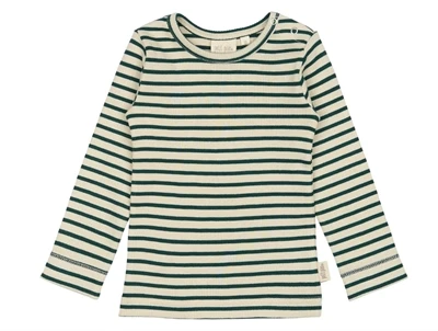 Petit Piao t-shirt dark sea stribet i modal
