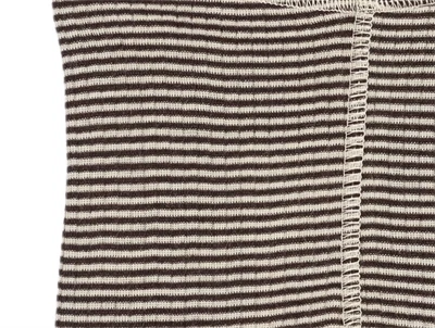 Leggings i coffee bean striber fra Petit Piao i merinould