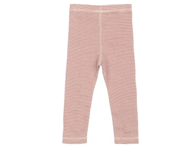 Petit Piao leggings nostalgic rose stribet i merinould