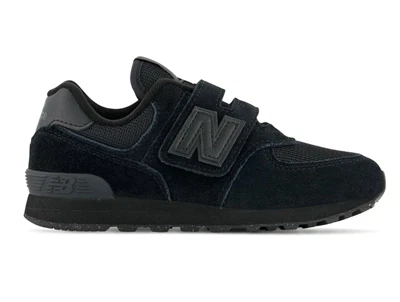New Balance 574 sneaker sort med velcrolukning