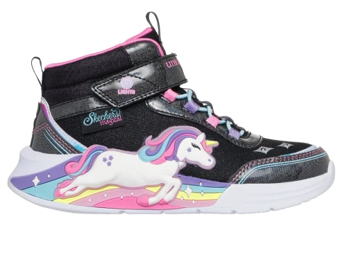 Skechers Unicorn Chaser støvlet med lys sort til børn