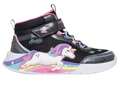Skechers Unicorn Chaser støvlet med lys sort til børn