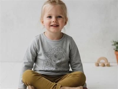 Wheat t-shirt Snehvide melange grey