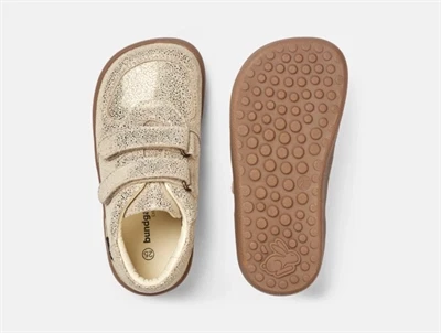 Bundgaard Lane sneaker ivory gold med velcro til børn-  bred pigesko