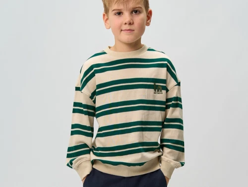 THE NEW sweatshirt stribet deep teal front