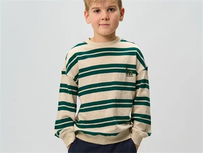 THE NEW sweatshirt stribet deep teal front