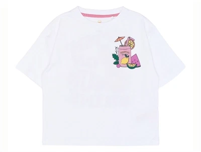 THE NEW Tarla oversized t-shirt bright white sunshine print forfra