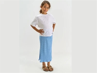 THE NEW Tove long rib nederdel forever blue vist på barn