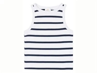 THE NEW Tish rib top navy blazer striped forfra