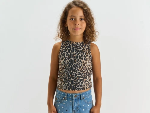 THE NEW True top leopardprint rainy day aop vist på barn