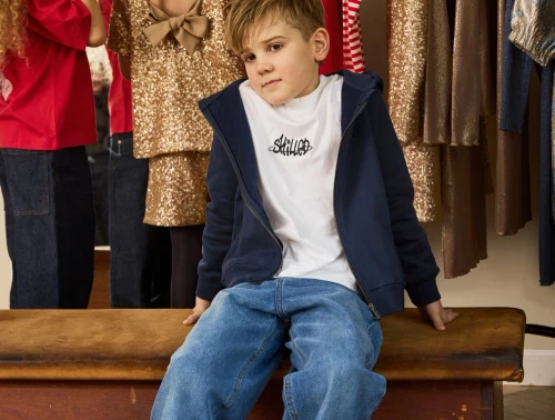 THE NEW TNRoss oversized t-shirt hvid med Skilled print forside- på dreng