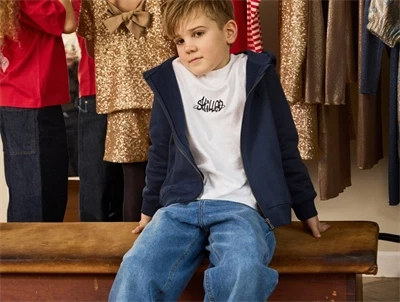 THE NEW TNRoss oversized t-shirt hvid med Skilled print forside- på dreng