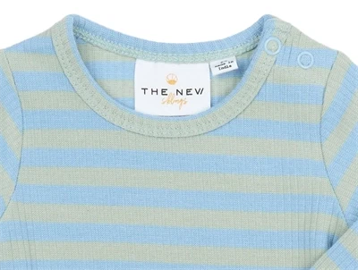 THE NEW Siblings Fro rib body forever blue striped tæt på hals og trykknapper
