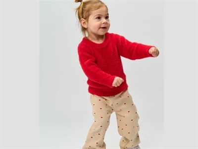 THE NEW siblings Rhea ribbukser gardenia med hjerteprint set på barn